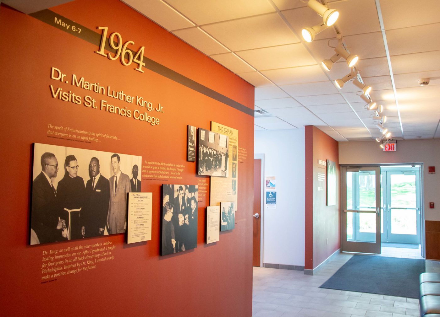 detail of Dr Martin Luther King Jr. exhibit wall