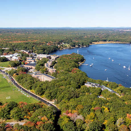 aerial photograph of UNE Biddeford Campus