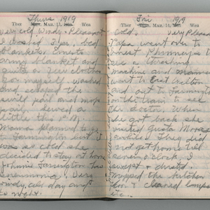 Mattie Fletcher diaries, 1911-1920