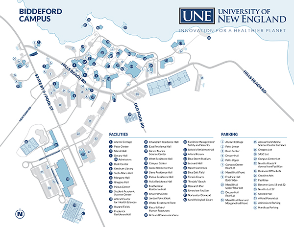 Une Portland Campus Map Hours & Directions | Maine Women Writers Collection