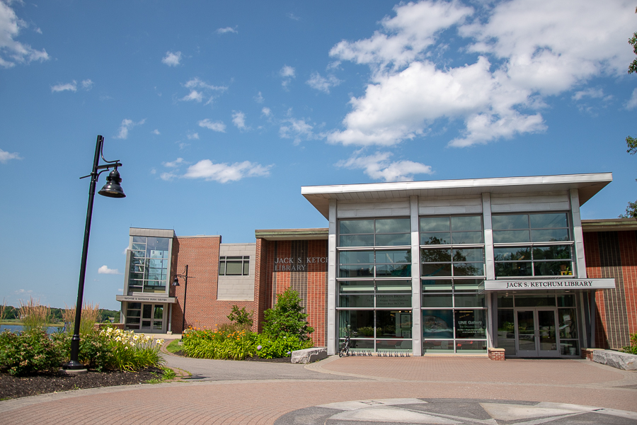 Ketchum Library Exterior on a sunny day.