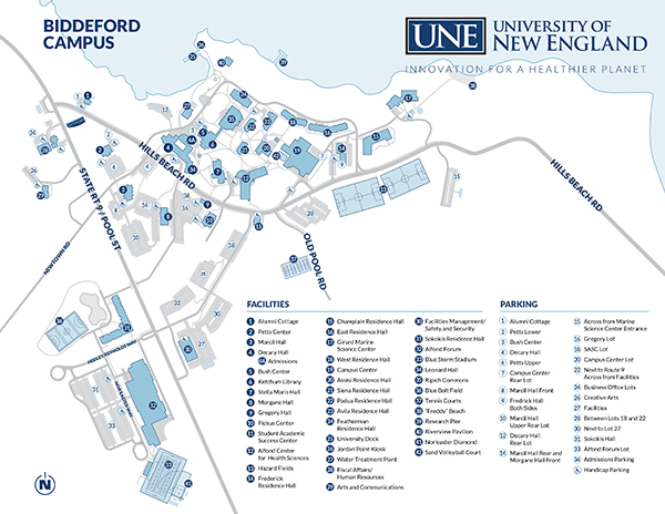 map of Biddeford Campus